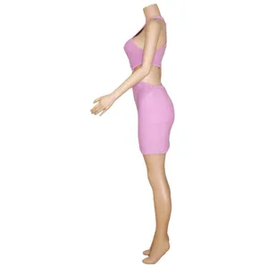 LOVERS + FRIENDS Francesca Knit Mini Dress, Bubble Gum Pink, Large thumbnail 10