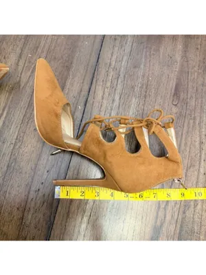 Shoe Republic LA Tan Suede Gladiator Styled Stiletto thumbnail 9