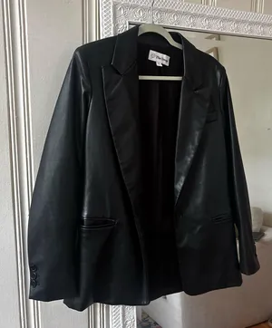 The Drop Leather Jacket / Blazer Black Size XS thumbnail 3