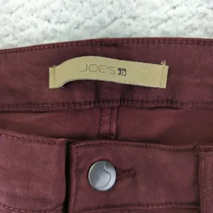 Joes Jeans Womens‎ 28 Skinny Mid Rise Burgundy Wine Red Lyocell Blend Pants thumbnail 7