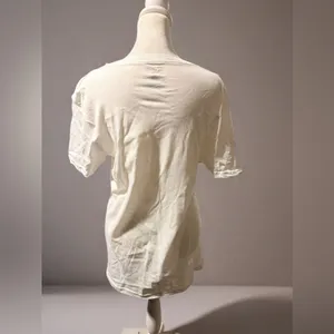 Levi's White Cotton V-Neck Tee‎ thumbnail 4