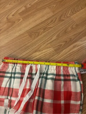 Old Navy Red White Green Plaid Flannel Jogger Style Pajama Pants Size Small thumbnail 6