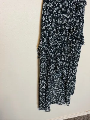 ASTR‎ The Label Floral Print High/Low Tiered Ruffle Maxi Dress Size Small thumbnail 7