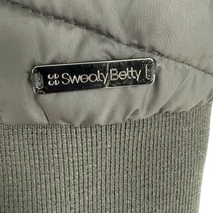 Sweaty Betty Women's Glacier Quilted Bomber Jacket Puffer‎ Coat Black Size Large thumbnail 13