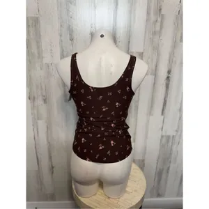 Brown floral tank top Brown Size M thumbnail 4