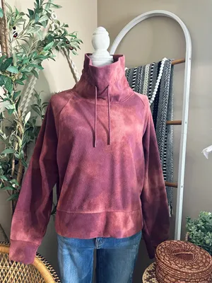 Old Navy Tie Dye Fleece Funnel Neck Pullover Sweatshirt Large thumbnail 4