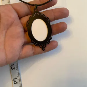 Red Moon Eagle Cameo Necklace Gothic Style Glass Pendent Choker Mystic Witch Jew thumbnail 15