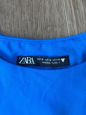 Zara Blue Tank Bodysuit - Size Small thumbnail 3