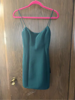 Lulus Paulina Forest Green Bodycon Midi Dress Forest Green NWT thumbnail 9