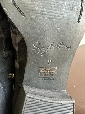 Seychelles Black Suede Embroidered Ankle Boots 8 thumbnail 8