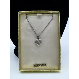 Vintage Heart Locket Necklace 1/20 12K‎ Gold Filled Floral Engraved 9" thumbnail 7