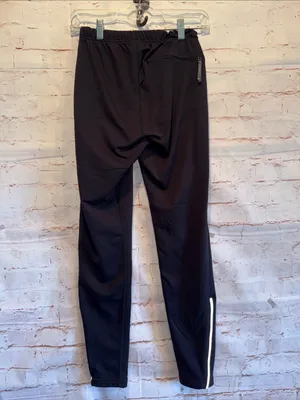 REI Black womens M Joggers Reflective elastic waist zip pocket running warm thumbnail 4