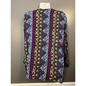 VINTAGE REQUIREMENTS Jacket Womens Large Multicolor Geometric Print Made USA 90s thumbnail 6
