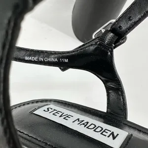 Steve Madden Mella Black Faux Leather Platform Sandals size 11 Ankle Strap thumbnail 8