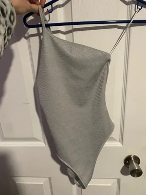 Alo Yoga gray glitter bodysuit  thumbnail 3