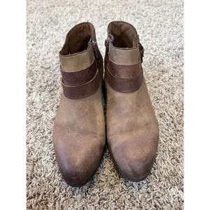 Clarks Collection Ankle Boots Booties Shoes Size 8 Brown‎ Buckle thumbnail 4