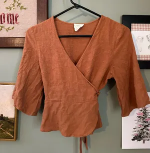 Wrap around shirt Orange Size XS thumbnail 1
