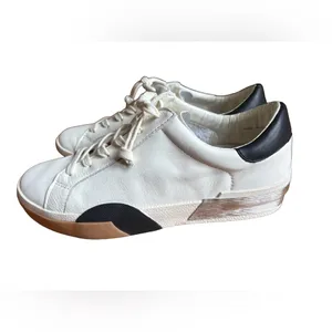 Dolce‎ Vita White and Black Sneakers Size 8.5 Leather EUC thumbnail 2