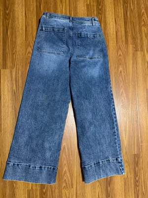 OAT High Rise Wide Leg Boho Medium Wash Jeans Size 6/28. thumbnail 3