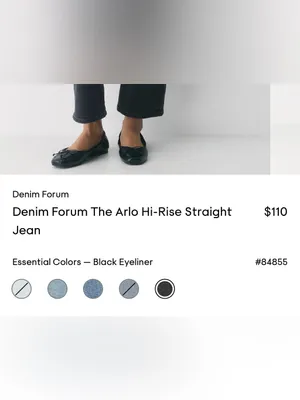 Aritzia Denim Forum Arlo High Rise Straight Jeans Black 27 thumbnail 4