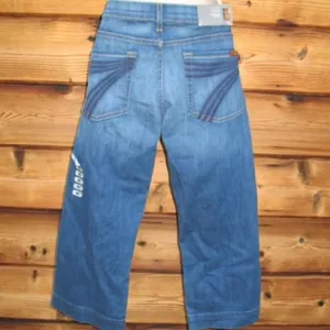 NWT 7 For All Mankind Dojo Low Rise Cropped Flare Jeans thumbnail 7
