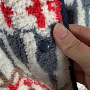 Sleeping on Snow fair isle paneled Sherpa jacket size S thumbnail 12