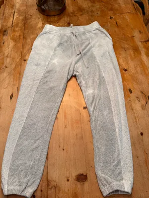 Free People Two-Toned Gray Fleece Sweatpants thumbnail 1