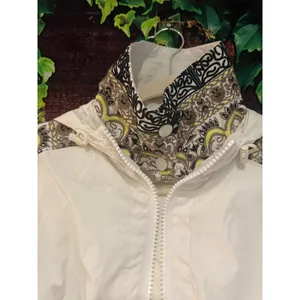 Free People She Fly Jacket Coat White Hood Layered Embroidered Aztec XS Oversize thumbnail 9