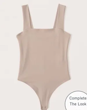 Abercrombie & Fitch Double Layered Seamless Fabric Square neck Bodysuit thumbnail 2