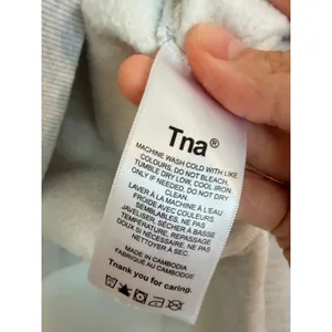 Tna Sweatshirt‎ Women S Grey Cozy Fleece Perfect Quarter Zip Cropped Pullover thumbnail 5