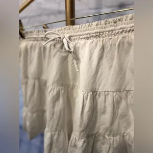 Le Lis Collection White Ruffle Tiered Linen Blend Mini Skirt Size Medium thumbnail 5