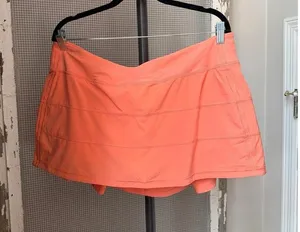 Lululemon Pace Rival Mid-Rise Skirt Orange women's 14 thumbnail 1