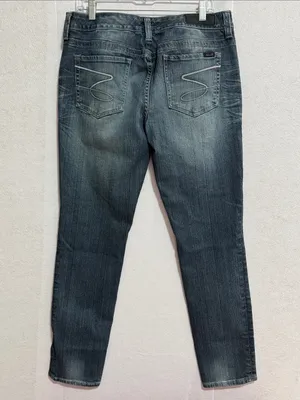7 For All Mankind Women's Skinny Jeans - Dark Grey Blue Wash thumbnail 5