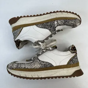 Madewell MWL Size 7.5 Kickoff‎ Trainer Sneaker Leather Calf Hair Lace Up Shoes thumbnail 4