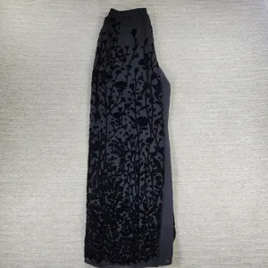 VTG Ronni Nicole Velvet Burnout Wide Leg Pants M Black Sheer Holiday Party thumbnail 15