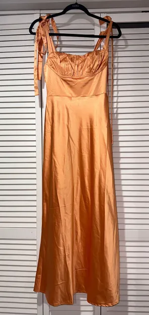 Selfie Leslie Orange Maxi Dress thumbnail 6
