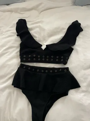Black swimsuit/ festival outfit thumbnail 1