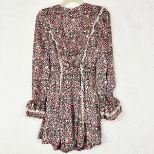 For Love & Lemon Grace Mini Dress Size Small Floral Lined Boho Prairie Feminine thumbnail 5