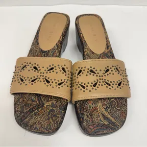 Gianni Bini‎ Slip-On Wooden Wedge Sandals Slides Women 8.5 thumbnail 4
