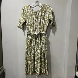 Vintage Handmade 60s Midi Dress with Belt Sz 8 Vase‎ Pattern Short Sleeve Zipper thumbnail 6