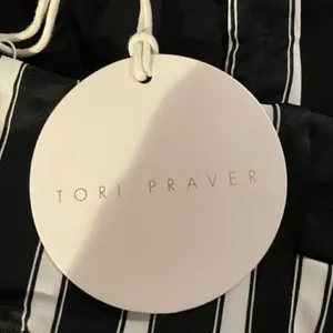 Tori Praver‎ Deja Striped Bikini Top Medium Black White thumbnail 7