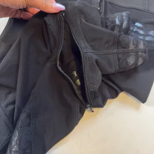 TikTok NWOT Black High Waist Hook & Loop FIRM Shapewear Shorts Lace Trim Plus 3X thumbnail 4