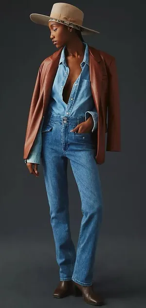 Anthropologie Maeve Bombshell Slim Straight Jean size 26 thumbnail 1