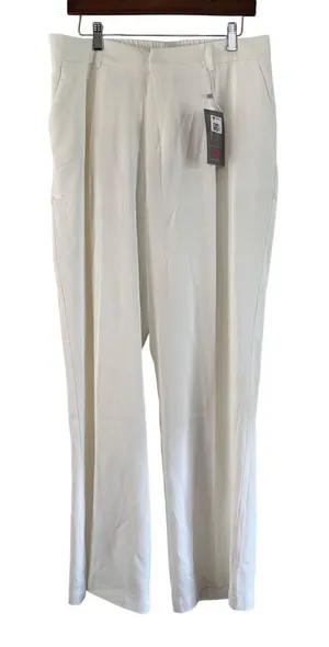 FUNYYZO White Wide Leg Dress Pants Elastic Waist Career‎ Casual XL thumbnail 1