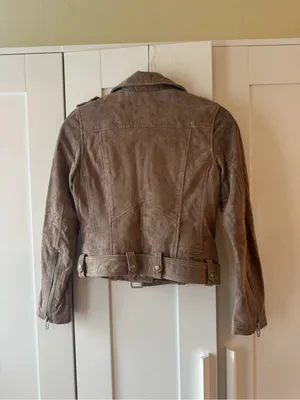 Blank NYC Taupe Suede Moto Jacket with Belt thumbnail 2