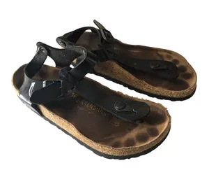 Birkenstock Kairo Thong Sandals Black Patent 36 Women's Size 5 thumbnail 1