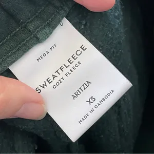 Aritzia Sweatfleece Sweatpants cargo baggy womens Green xsmall loungewear casual thumbnail 3