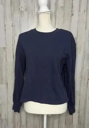 Fabletics Women's XS‎ Navy Blue Long Sleeve Crew Neck Sweatshirt thumbnail 1