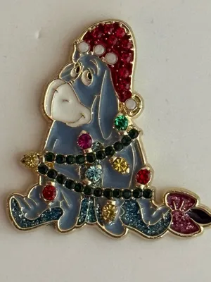 BaubleBar nwt Disney Eeyore Holiday Earrings - Blue Multicolor Christmas thumbnail 2