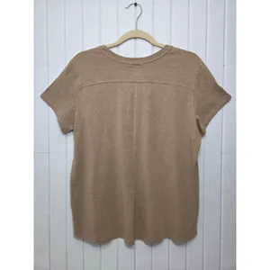 Brooks Distance Graphic Short Sleeve Shirt Heather‎ Oatmeal Run Happy. Size L thumbnail 4